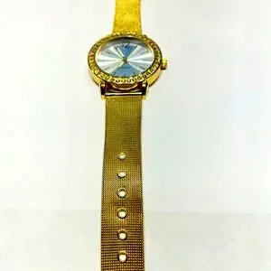Victoria Wieck Beverly Hills Large Face Rhinestone Vintage Victoria Wieck Beverly Hills Rhinestone Bezel Woven  main image 4